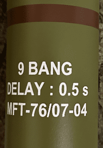 A close up of the 9 bang delay