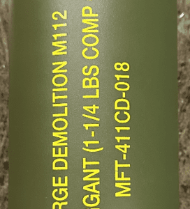 A close up of the label on a container