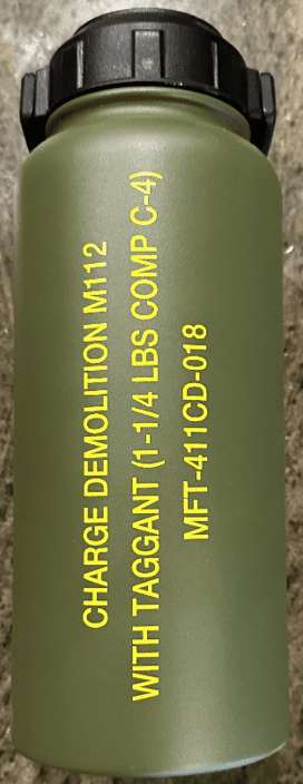 A close up of the label on a container