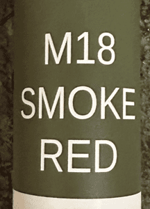 A close up of the word smoke red on a bottle