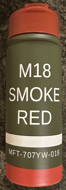 A close up of the word smoke red on a bottle